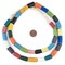 The Bead Chest Multicolor Unpainted Krobo Beads 18x11mm Ghana African Cylinder Glass Large Hole 32 Inch Strand Handmade